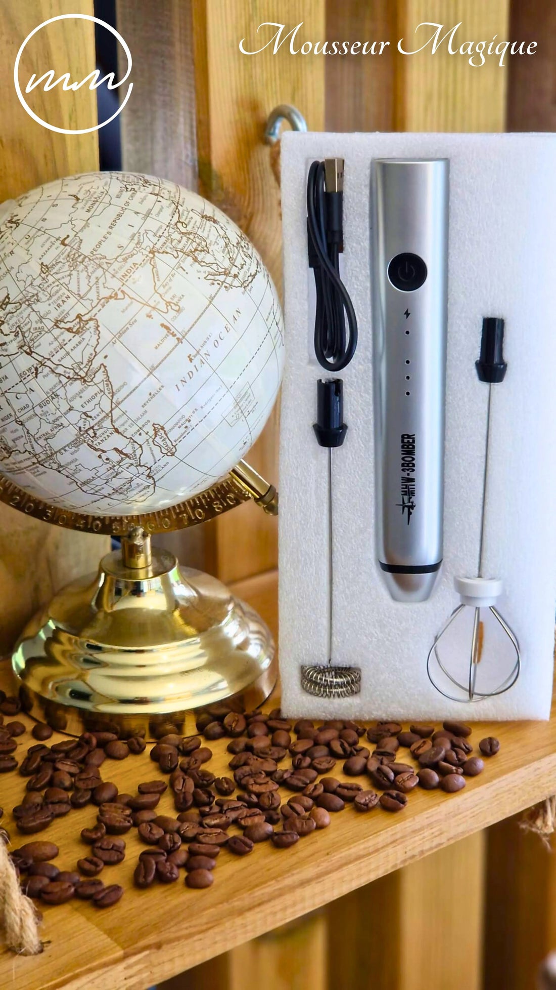 Découvrez le mousseur à lait portable rechargeable USB ultime