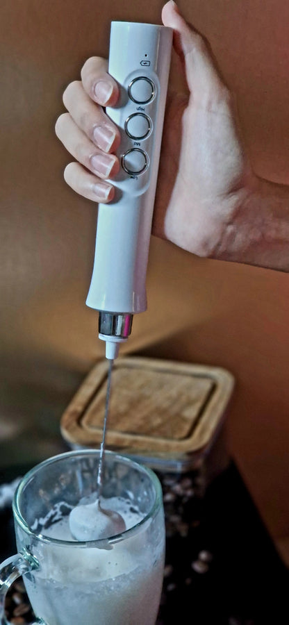 Mousseur à lait électrique portable rechargeable USB — Mousse parfaite en 20s