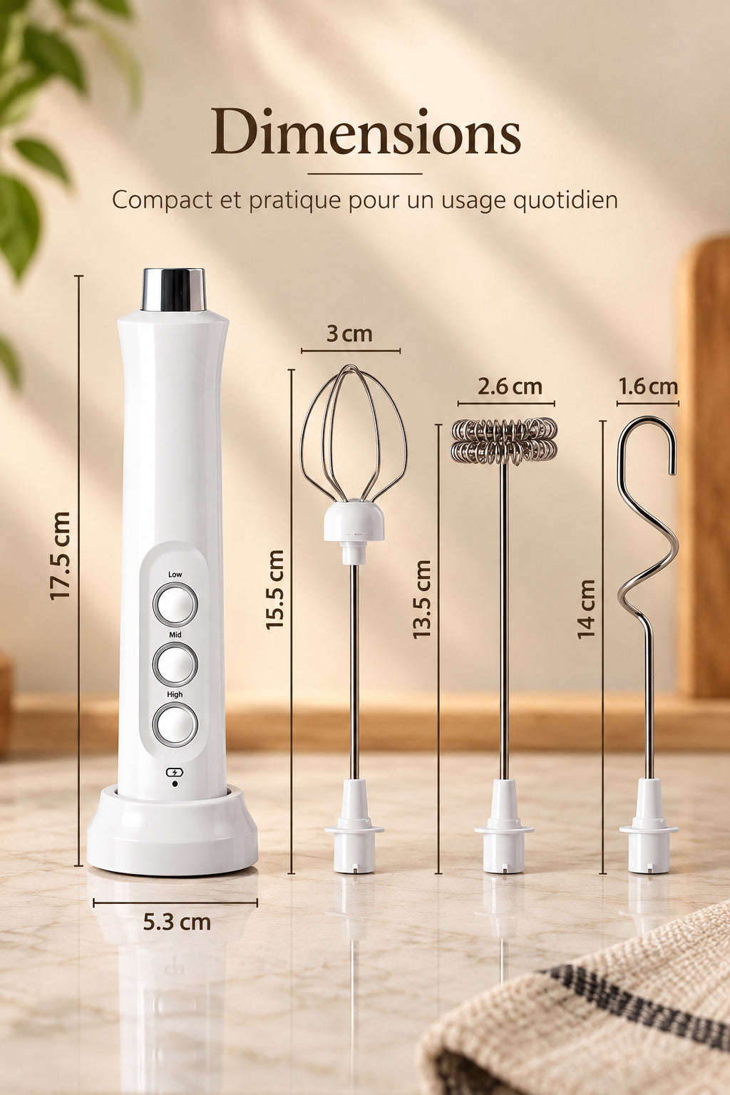 Mousseur Magique — Mousseur à lait électrique portable rechargeable USB