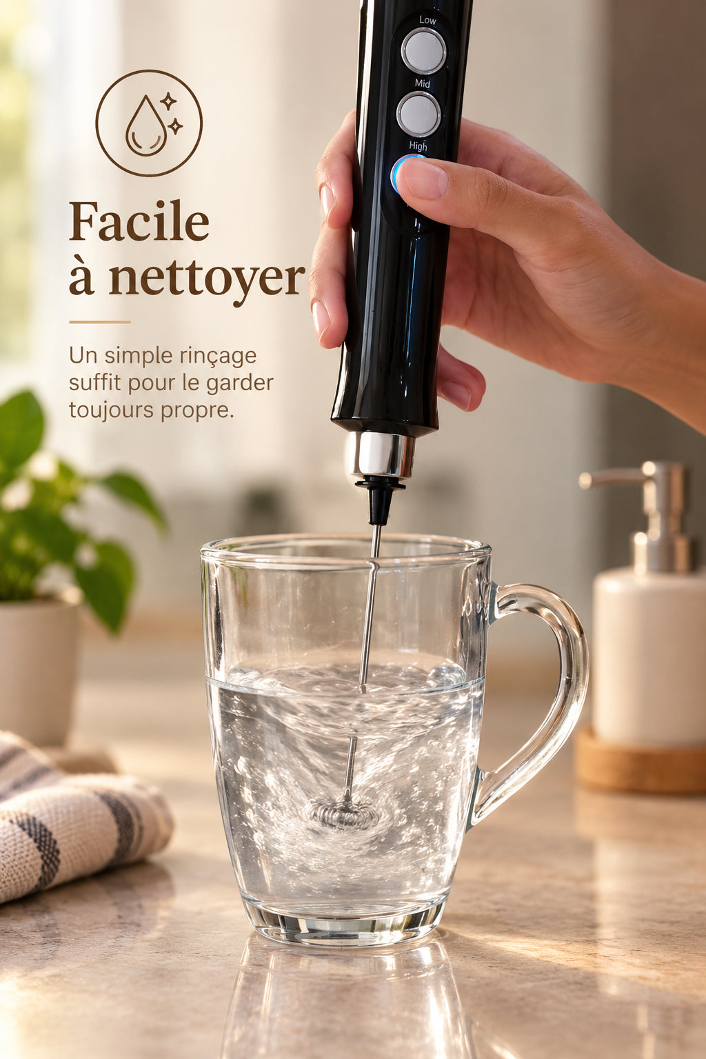 Mousseur Magique — Mousseur à lait électrique portable rechargeable USB