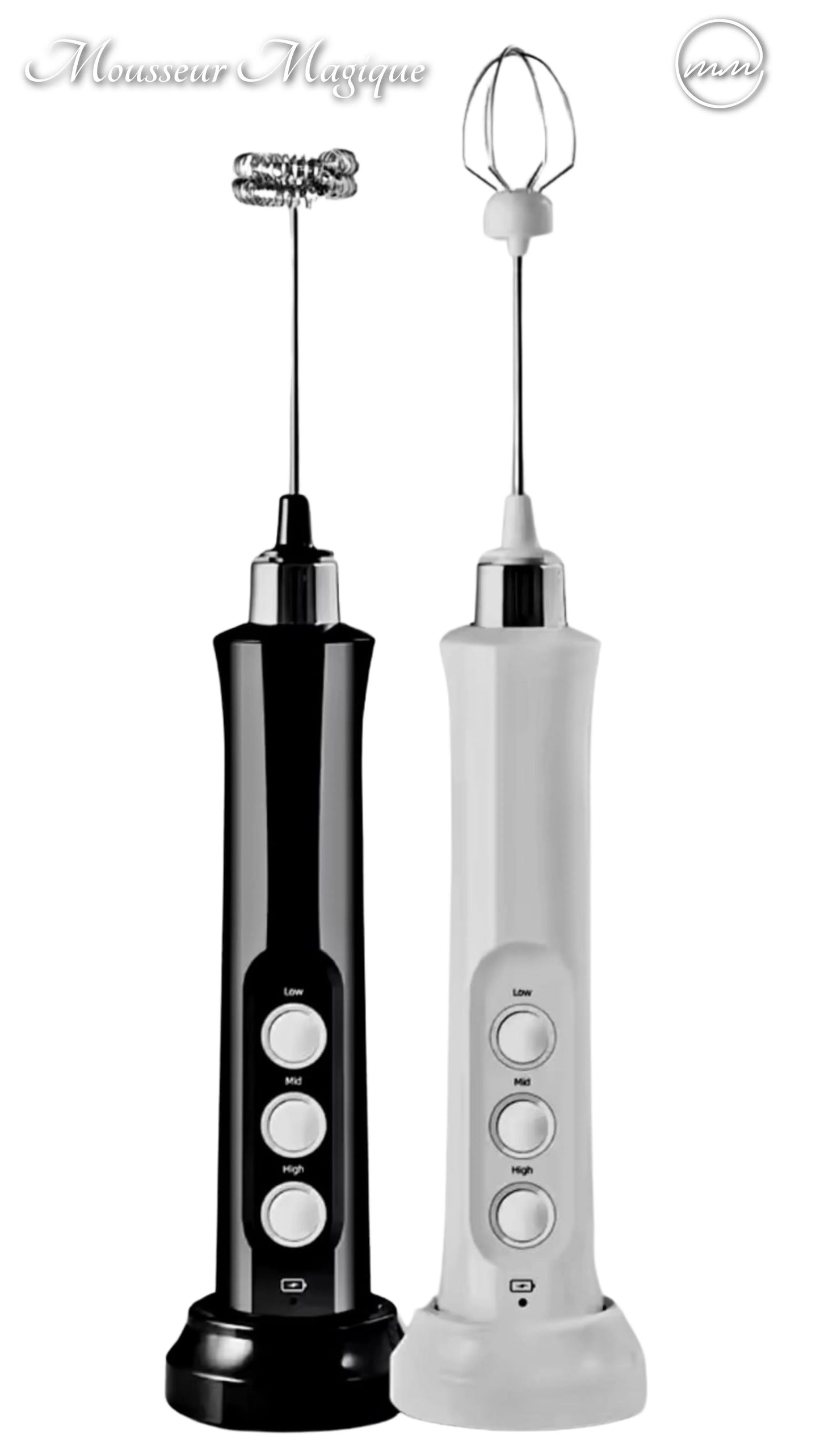 Pack Duo — 2 Mousseurs à lait rechargeables USB